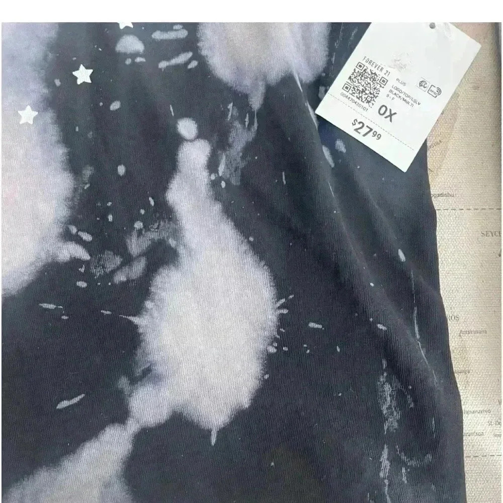 🆕AC /DC Graphic Tie-Dye Long Sleeve Women’s Size 0X Plus Size Forever 21 NWT - Picture 3 of 5